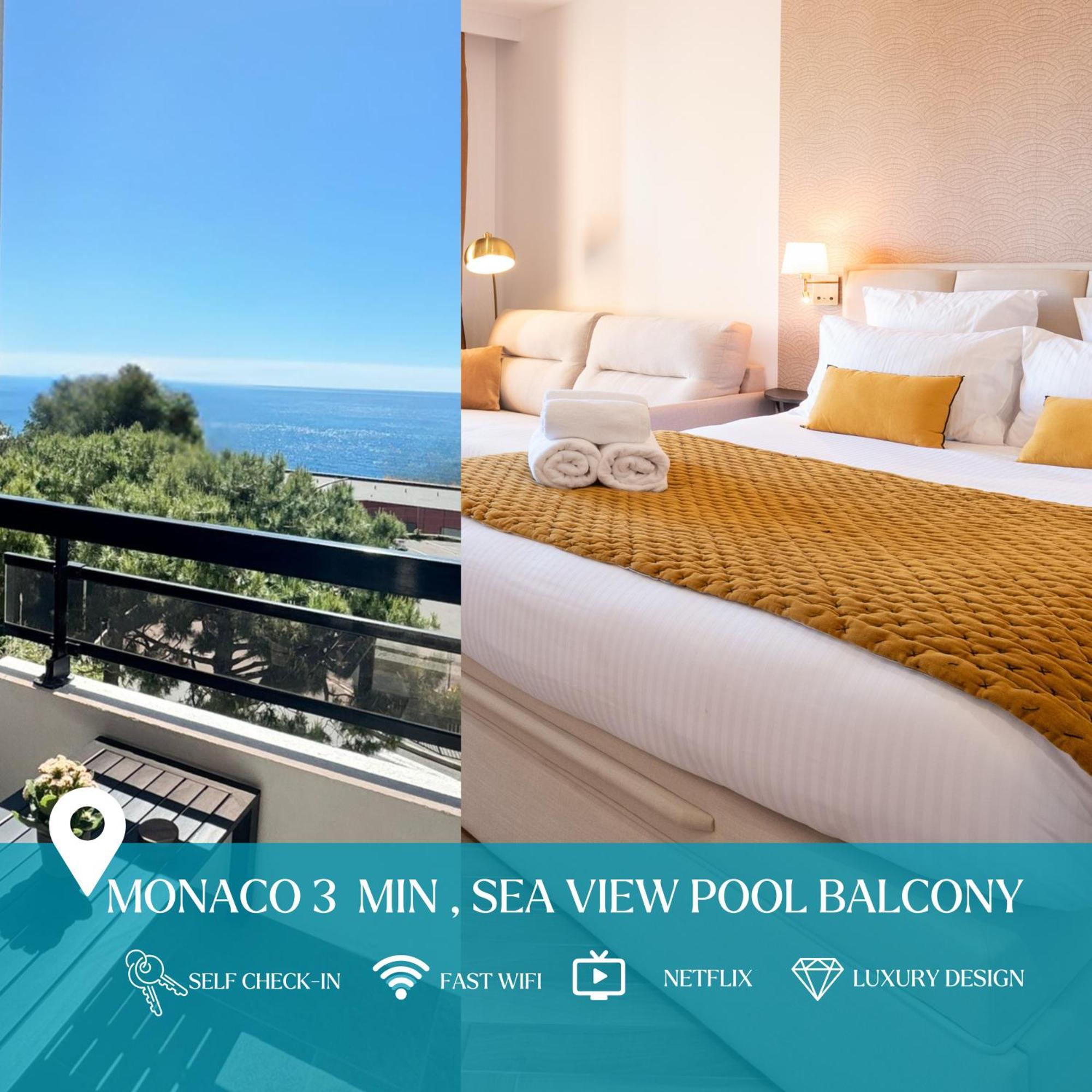 בוסוליי Monaco Border Luxury Suite - Sea View - Pool מראה חיצוני תמונה